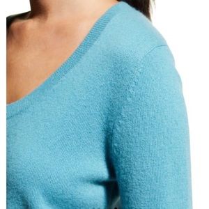 New cashmere scoop-neck pullover.